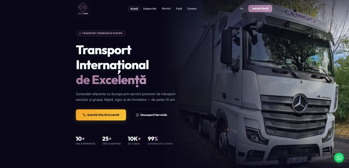 Cerigo Expres — previzualizare website