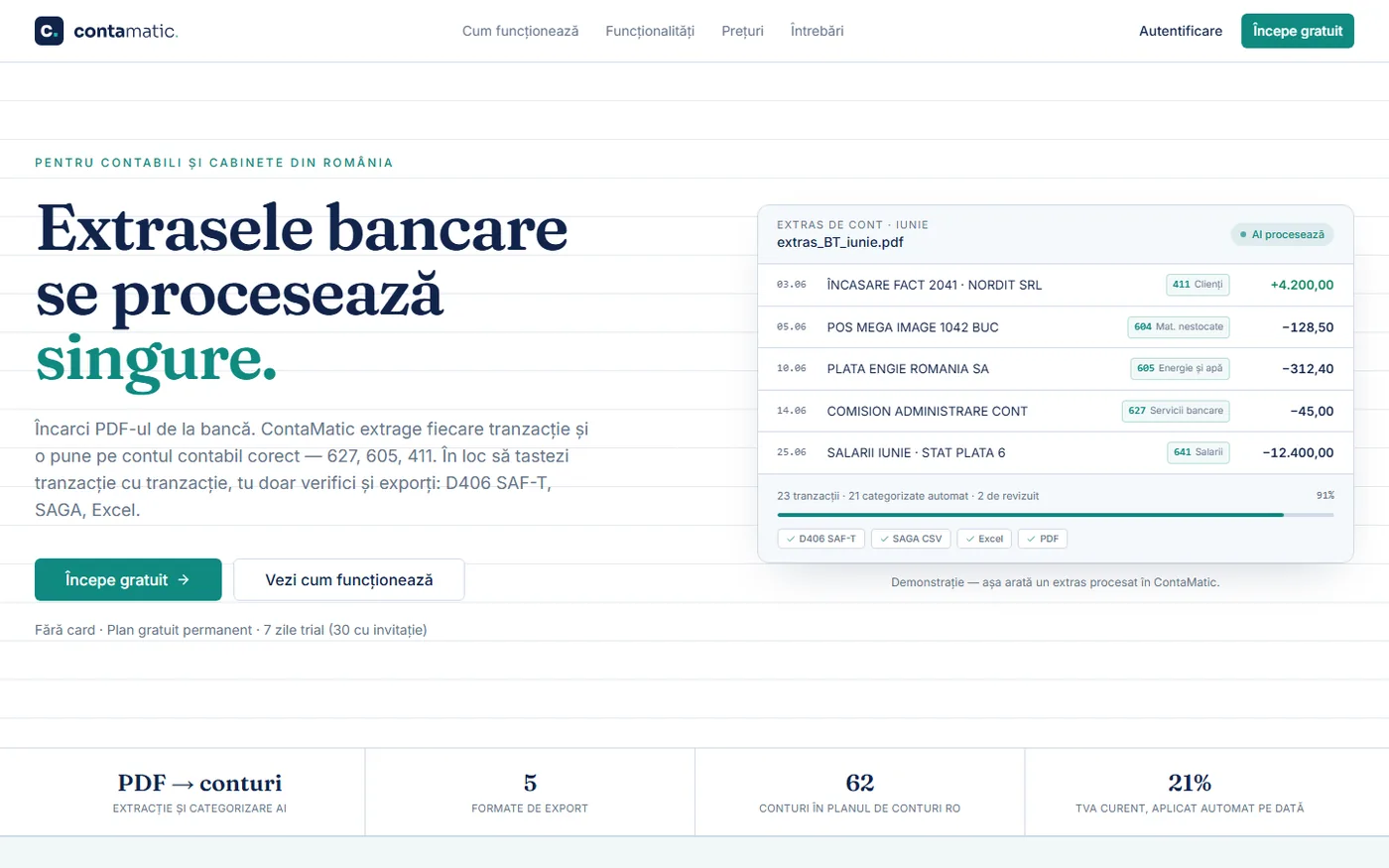 ContaMATIC — SaaS pentru contabili, cu procesare AI a documentelor